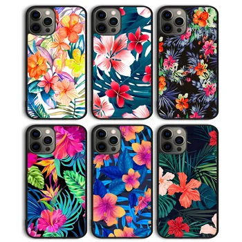 Barevné Tropické Květiny Telefon Případě Zadní Kryt pro iPhone 15 SE2020 14 13 11 12 Pro Max mini XS XR X 8 Plus 7 6S Shell Coque