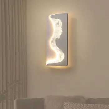 Moderní Kreativní Akryl Nástěnné Svítidlo 12W LED Obývací Pokoj Pozadí Ložnice Noční Nástěnné Osvětlení Chodby, Schodiště, Vnitřní Dekor Listry
