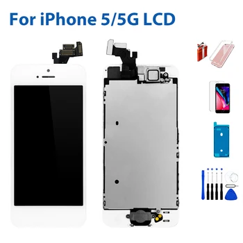 AAAA+ LCD Pro iPhone 5 5G Displej Dotykový Displej Digitizer Shromáždění s Bezplatné Nástroje Tvrzené Sklo Zadní Pouzdro Vodotěsné Lepidlo
