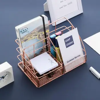 Nordic Styl Desktop Multifunkční Úložný Box Pero Držitel Kombinace Student Administrativní Pracovník Kniha Organizovat Malé Skladovací Objekt