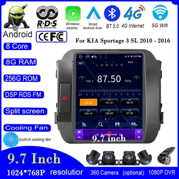 9,7 Palcový Sutí DSP IPS Pro KIA Sportage 3 SL 2010 - 2016 Android 13 autorádia, Multimédia, GPS Navigace, RDS, Přehrávač Videa Carplay