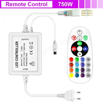 Dálkové/Bluetooh/Tuya WiFi RGB Ovladač AC 220V 750W 1500W APLIKACE Music Control Pro 4 Pin RGB LED Neon Pruh Světla