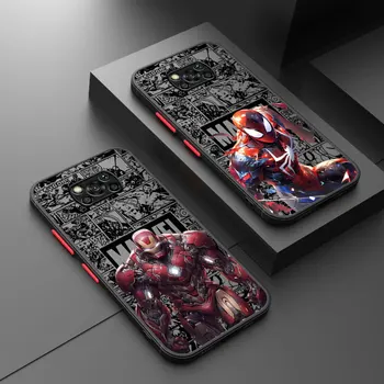 Pouzdro pro Samsung Galaxy Note 20 Ultra S22 S9 Plus Poznámka 10 Plus 8 9 S23 5G S8 Nárazuvzdorný Matný Marvel Spider Man, Iron Man Cover