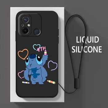 Disney Stitch Lilo Zábava Pro Xiaomi Redmi 12 12C 11 Prime A1 10 10 9 9A 9T 8 8A 7 6 Pro 4G 5G Kapaliny Lano Měkké Telefon Případ