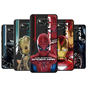 Marvel Avengers Pouzdro pro Xiaomi Poco C55 F1 C50 C40 X5 X4 NFC M4 M3 M5 M5 X3 Pro F4 GT X4Pro 5G X5 Pro TPU Měkký Kryt Coque