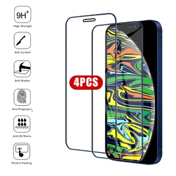 4KS Chránič Obrazovky pro iPhone 13 12 11 Pro Max Mini Tvrzené Sklo pro iPhone 14 Pro 7 8 6 6S Plus SE ROKU 2020 X XR Xs Max