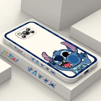 Disney Cartoon Modrá Steh Telefon Pouzdro Pro Xiaomi Poco X4 X3 F3 F4 NFC M5 M4 M3 GT S Pro 4G 5G Kapalina Levé Lano Kryt