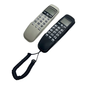 Pevná linka Telefon Šňůrový Telefon připevnění na Zeď Telefon Mini Velikost Pevné Telefonní Malé Napájena Telefon pro Hotel