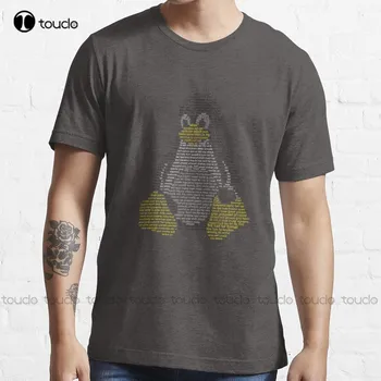 Linux Tux - Příkazy T-Shirt Pánské T-Košile na Zakázku Aldult Teen Unisex Digitální Tisk Tričko Fashion Funny Nový Xs-5Xl