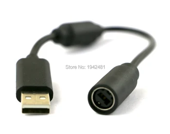 1KS Černá Grey Pro XBOX 360 USB Samozvaní Kabel Vést Kabel Adaptér Pro XBOX360 Wired Controller